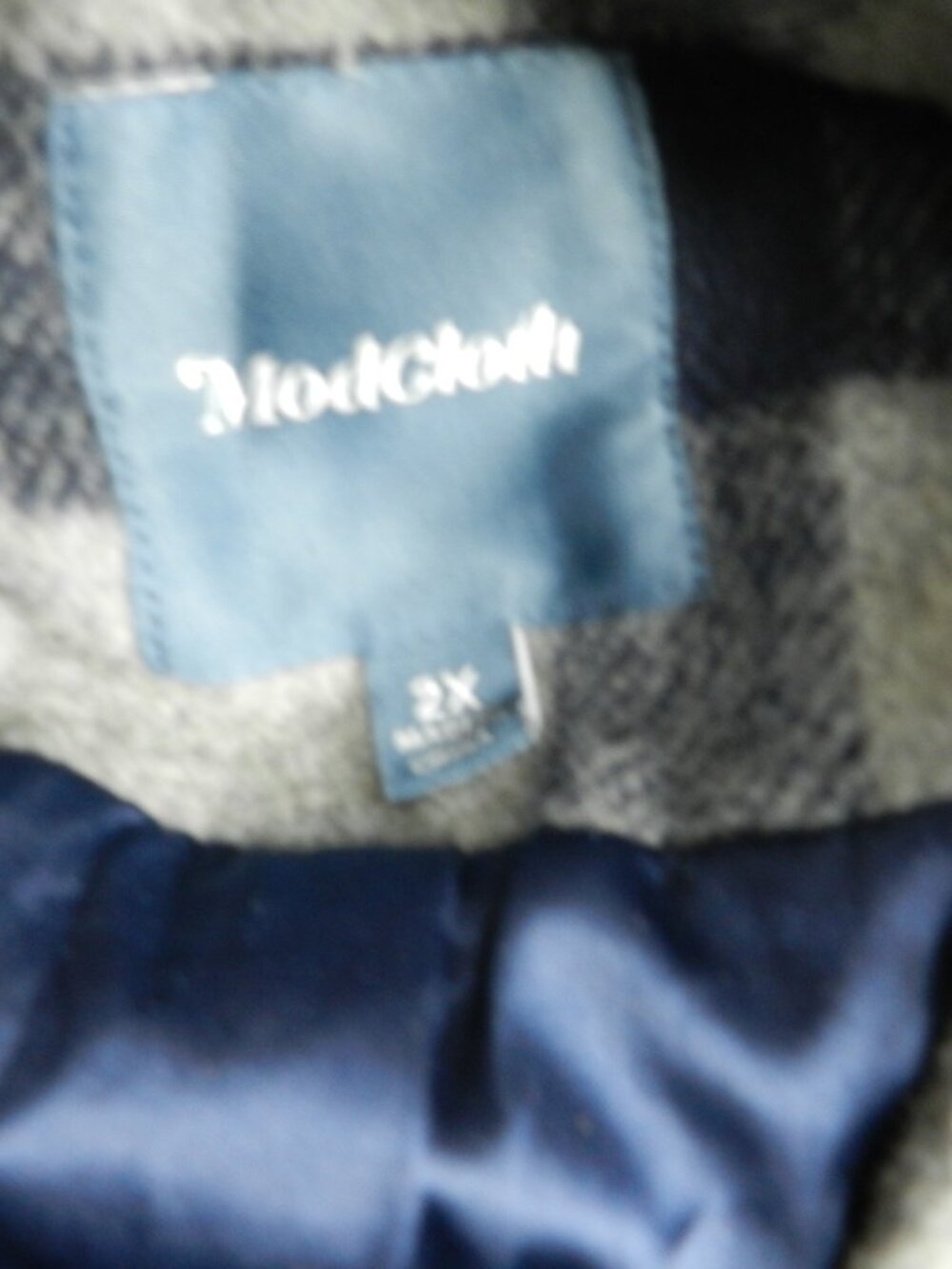 ModCloth Toggle over Coat jacket grey lined Pockets Hooded Women Size Sz 2X - Picture 11 of 11
